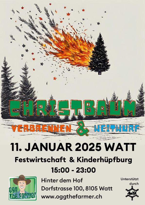 Christbaumverbrennen in Watt 2025